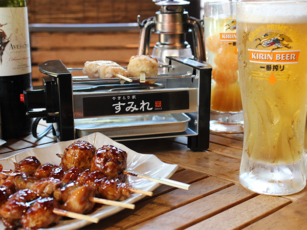 すみれ「テラスで焼き鳥」