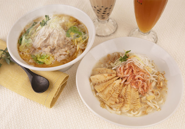 『酸菜白肉麺』と『桜海老と筍のまぜ麺』