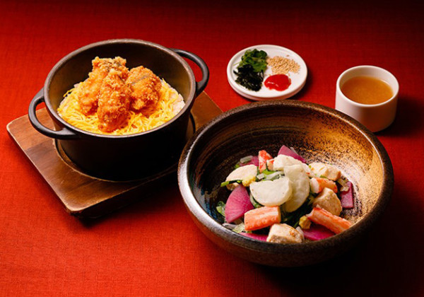 揚げ鱈の炊き込みご飯/蟹と冬野菜のだし温サラダセット