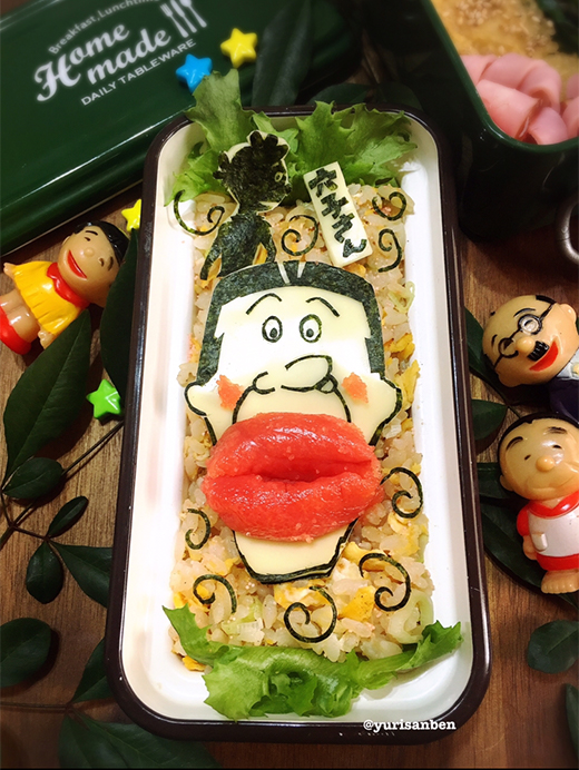 穴子さんのタラコアート弁当の画像